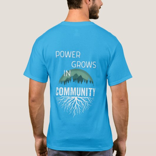 Power Grows in Community Tシャツ (裏面)
