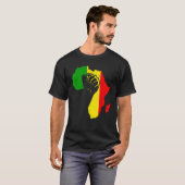Power Hand African American Pride Black History Mo Tシャツ (正面フル)