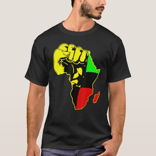 Power Hand African American Pride Black History Mo Tシャツ (正面)