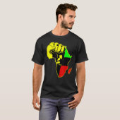 Power Hand African American Pride Black History Mo Tシャツ (正面フル)