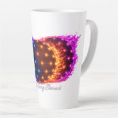 Power in Every Element Mug – Fire Water Energy Geo カフェラテマグ (右アングル)