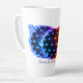 Power in Every Element Mug – Fire Water Energy Geo カフェラテマグ (左アングル)