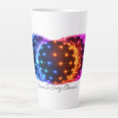 Power in Every Element Mug – Fire Water Energy Geo カフェラテマグ (正面)