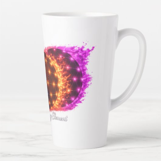 Power in Every Element Mug – Fire Water Energy Geo カフェラテマグ (右)