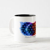 Power in Every Element Mug – Fire Water Energy Geo ツートーンマグカップ (正面左)