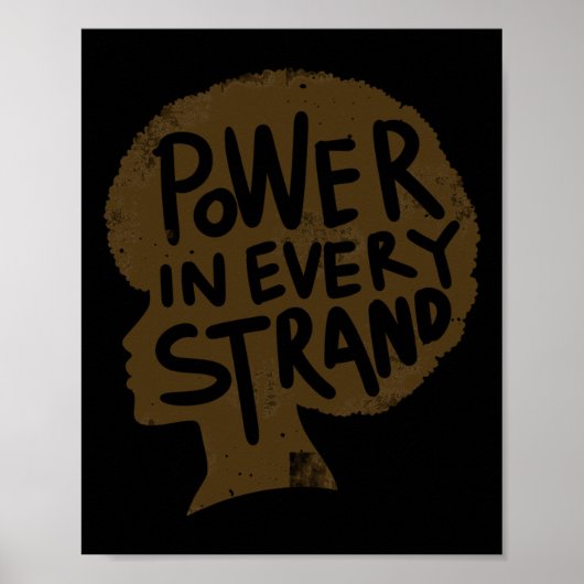 Power In Every Strand Afroプライドシール ポスター (正面)