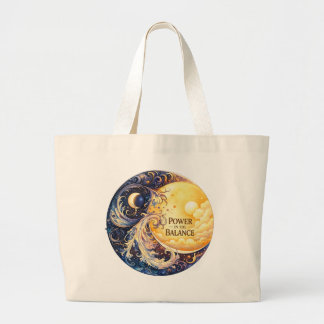 “Power in the Balance” Celestial Art Tote Bag ラージトートバッグ