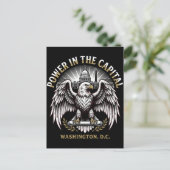 Power in the Capital Washington DC Bald Eagle Art ポストカード (スタンド正面)