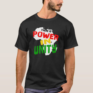 Power in Unity Black History Month 2023アフリカ地図 Tシャツ