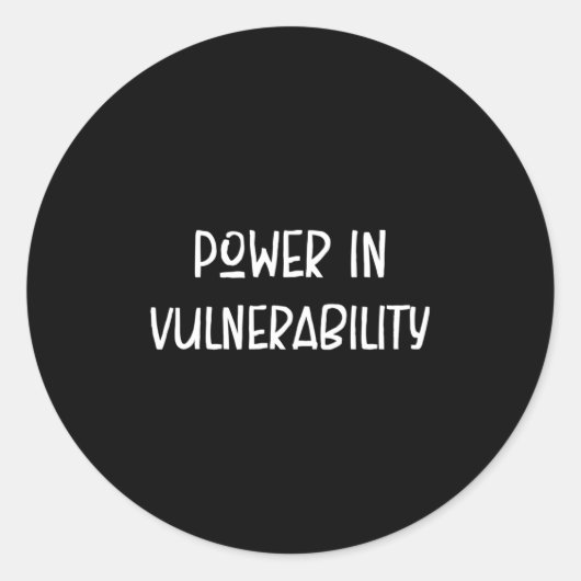 Power In Vulnerability、Mental Health認識度、P ラウンドシール (正面)