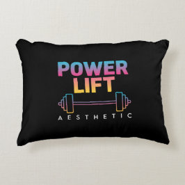 Power Lift Aesthetic Barbell Gradient Gym Tee アクセントクッション