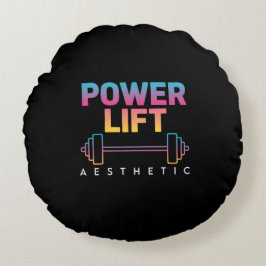 Power Lift Aesthetic Barbell Gradient Gym Tee ラウンドクッション