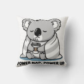Power Nap Power Up Cute Koala クッション (裏面)
