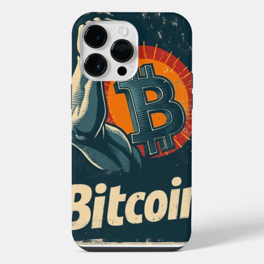 Power of Bitcoin Blockchain crypto design iPhoneケース (裏面)
