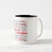 Power of Intention Word Cloudの成功カラフル ツートーンマグカップ (正面右)
