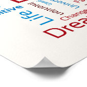 Power of Intention Word Cloudの成功カラフル ポスター (角)