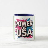 Power of USA Mug - Bold American マグカップ (中央)