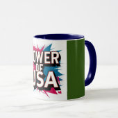 Power of USA Mug - Bold American マグカップ (正面右)