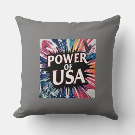 Power of USA Pillow - American クッション (正面)