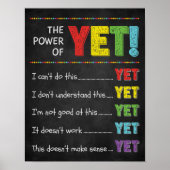 Power of Yet Classroom Growth Mindsetポスター ポスター (正面)