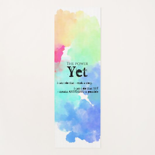 Power of Yet Rainbow Cloud やる気を起こさせる ヨガマット (正面)