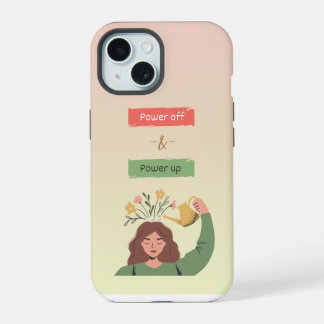 Power Off & Power Up: マインドフルテックバランス iPhone 15ケース