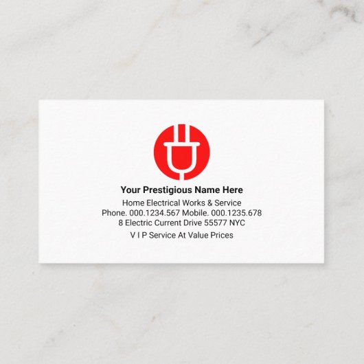 Power Outage Electrical Service 名刺 (裏面)