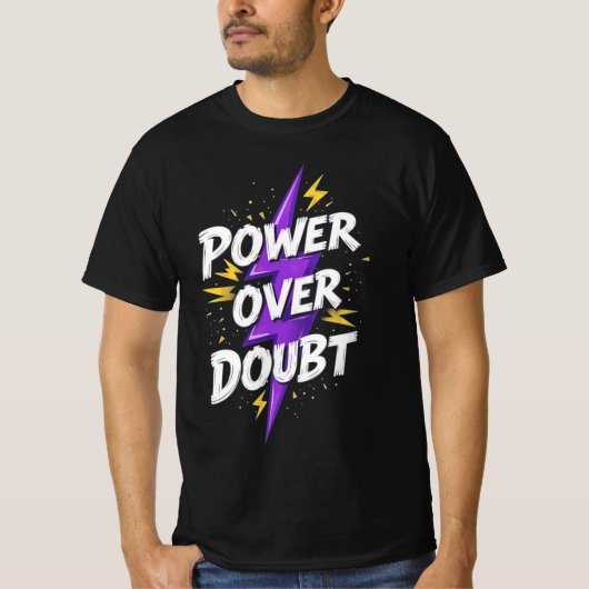 「Power over Dood」男子Tシャツデザイン Tシャツ (正面)