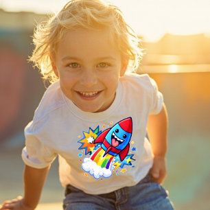Power Pals™ ロケット楽しさいっぱいトドラーTシャツ - かわいい宇宙 トドラーTシャツ