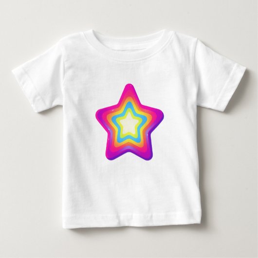 Power Pals™ Rainbow Star Tshirt ベビーTシャツ (正面)