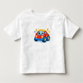 Power Pals™ Zoomy Car Toddler T-Shirt – Cute Racin トドラーTシャツ (正面)