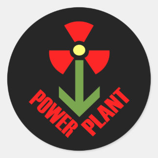 Power Plantステッカー（黒） ラウンドシール
