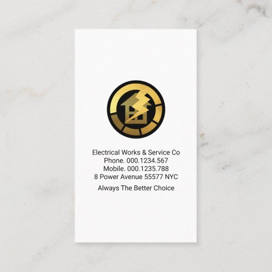 Power Plug On Blue Vignette 名刺 (裏面)