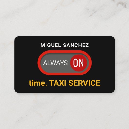 Power Switch On Time Taxi 名刺 (正面)
