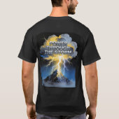 Power Through the Storm Lightning Motivation Shirt Tシャツ (裏面)