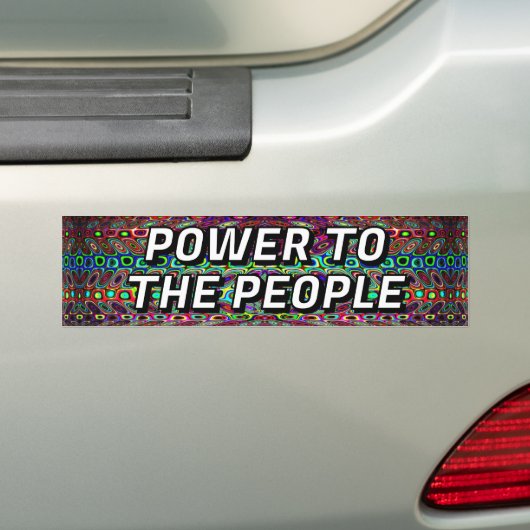POWER TO THE PEOPLE バンパーステッカー (車上)