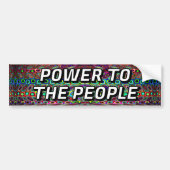 POWER TO THE PEOPLE バンパーステッカー (正面)