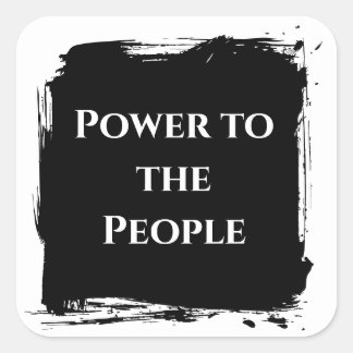 Power to the People t shirt  political statement スクエアシール