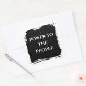 Power to the People t shirt political statement スクエアシール (封筒)