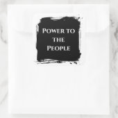 Power to the People t shirt political statement スクエアシール (バッグ)
