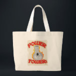 Power Tower Board Game Dice Funny Cartoon ラージトートバッグ<br><div class="desc">A fun board gaming tower of dice slogan epic card game boardgamer tabletop game motto funny collector card boardgame humor first player hanging out with friends strategy or party game night design unique fun deluxe carry all canvas tote bag. Get a fun board game slogan totebag today.</div>