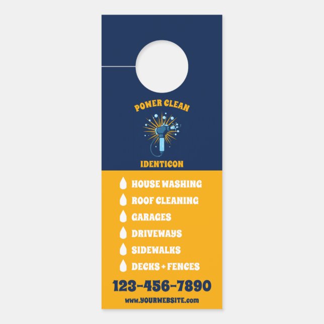 Power Washing ドアノブサイン (正面)