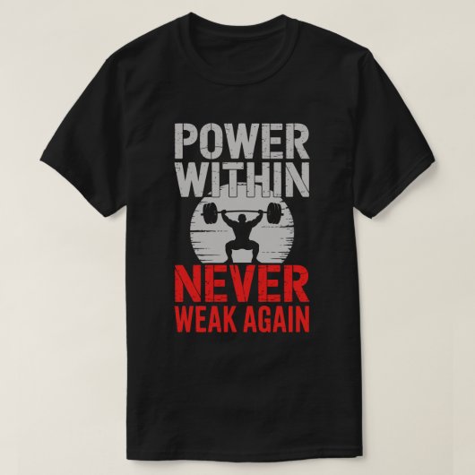 Power Within Bodybuilder Motivation Tee Tシャツ (デザイン正面)
