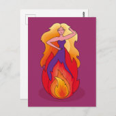 Power women postcard ポストカード (正面/裏面)