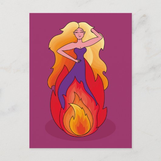 Power women postcard ポストカード (正面)