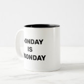 PowerBIミーム月曜日 – 月曜日は月曜日 ツートーンマグカップ (正面左)