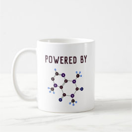 Powered By -カフェインの分子構造 コーヒーマグカップ