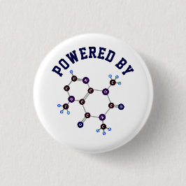Powered By – カフェイン分子構造 缶バッジ
