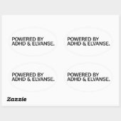 Powered By ADHD & Elvanse | Sticker 楕円形シール (シート)