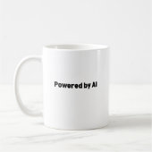 Powered by AI Mug – AI-Themed Gift for Techies  コーヒーマグカップ (左)